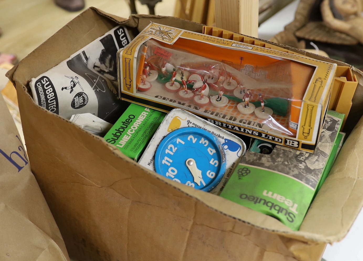 Hornby and other trains, and Subbuteo including boxed teams